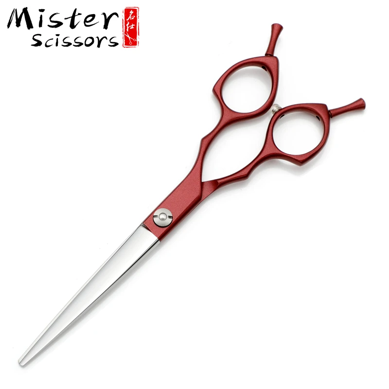 Pet Grooming Straight Scissors Paint Red